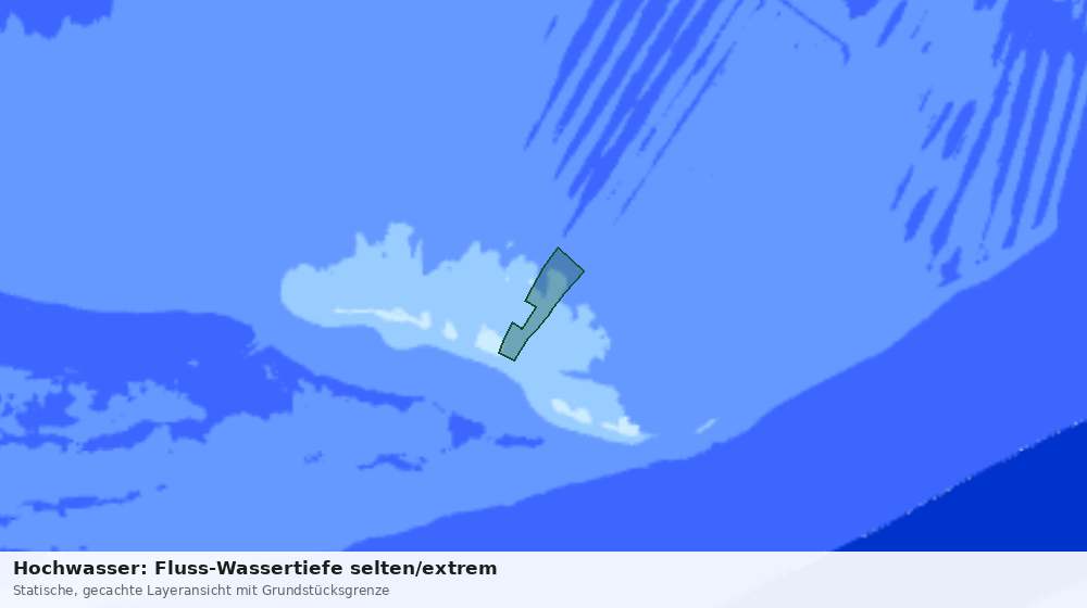 Statische Kartenansicht: Hochwasser: Fluss-Wassertiefe selten/extrem