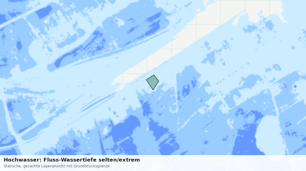 Statische Kartenansicht: Hochwasser: Fluss-Wassertiefe selten/extrem