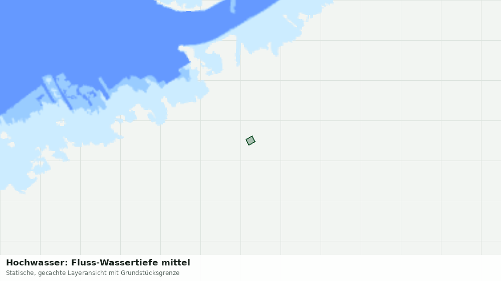 Statische Kartenansicht: Hochwasser: Fluss-Wassertiefe mittel