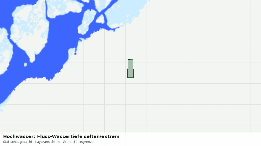 Statische Kartenansicht: Hochwasser: Fluss-Wassertiefe selten/extrem
