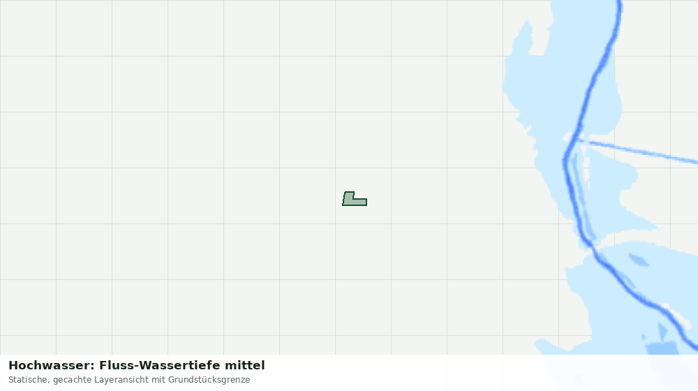 Statische Kartenansicht: Hochwasser: Fluss-Wassertiefe mittel