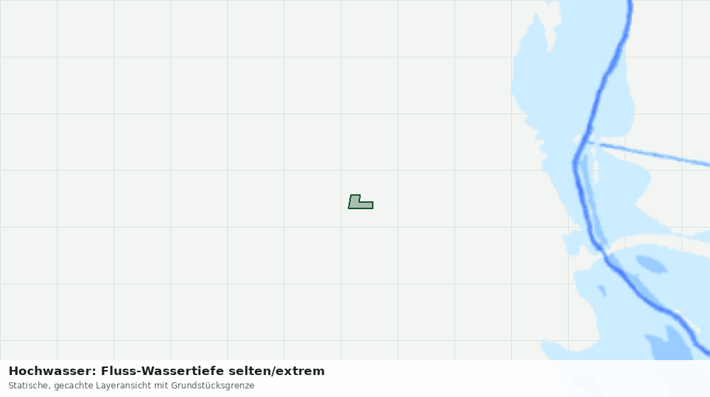 Statische Kartenansicht: Hochwasser: Fluss-Wassertiefe selten/extrem