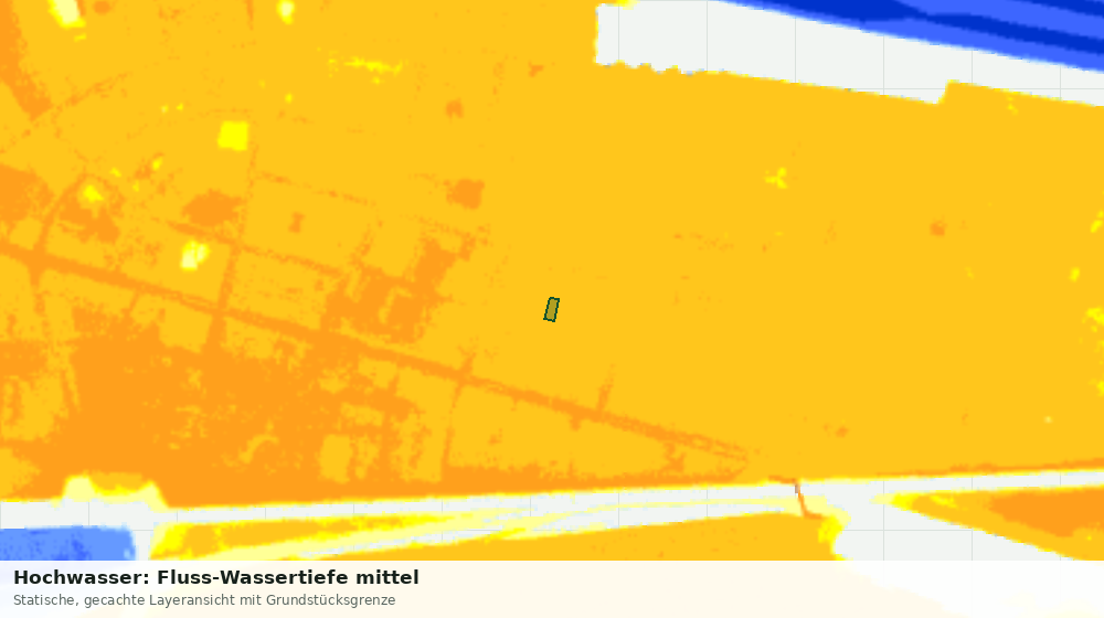 Statische Kartenansicht: Hochwasser: Fluss-Wassertiefe mittel