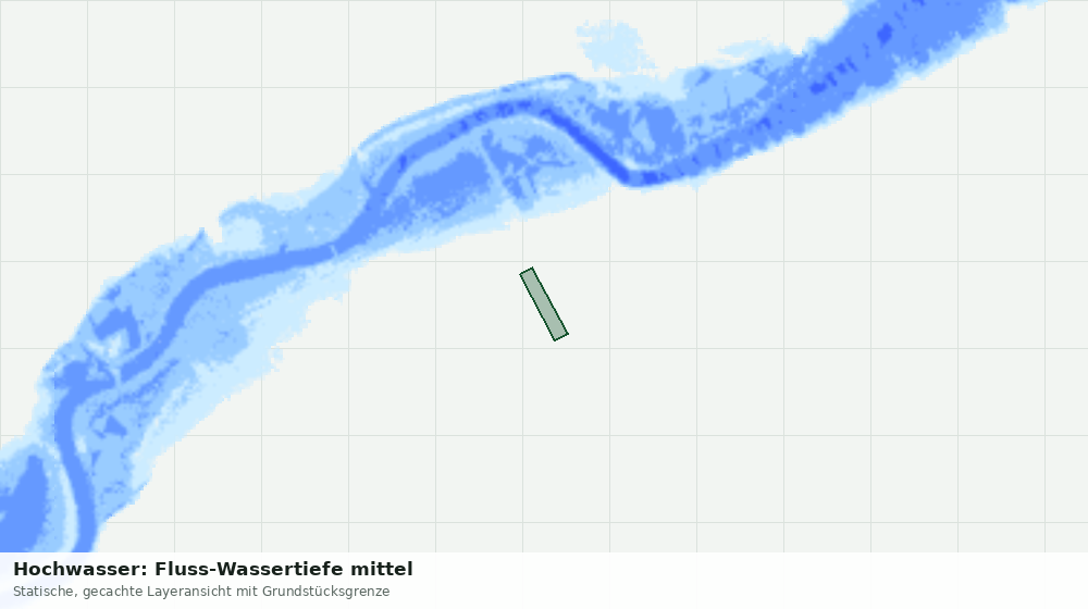 Statische Kartenansicht: Hochwasser: Fluss-Wassertiefe mittel