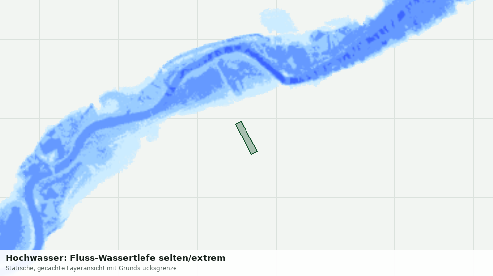 Statische Kartenansicht: Hochwasser: Fluss-Wassertiefe selten/extrem