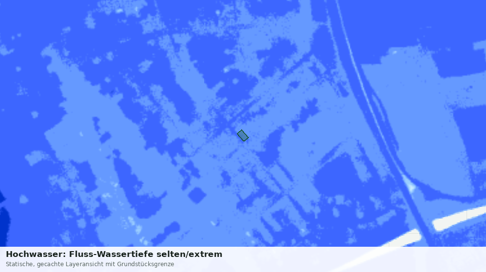 Statische Kartenansicht: Hochwasser: Fluss-Wassertiefe selten/extrem