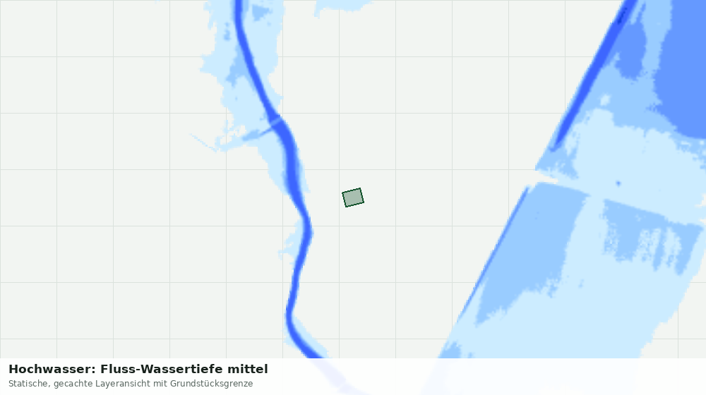 Statische Kartenansicht: Hochwasser: Fluss-Wassertiefe mittel