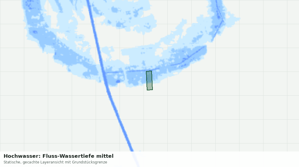 Statische Kartenansicht: Hochwasser: Fluss-Wassertiefe mittel