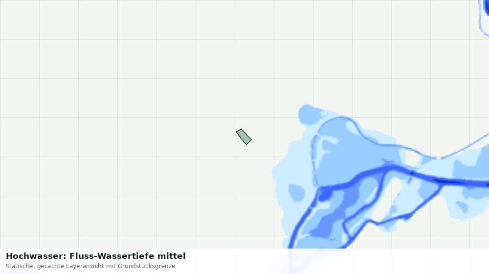 Statische Kartenansicht: Hochwasser: Fluss-Wassertiefe mittel