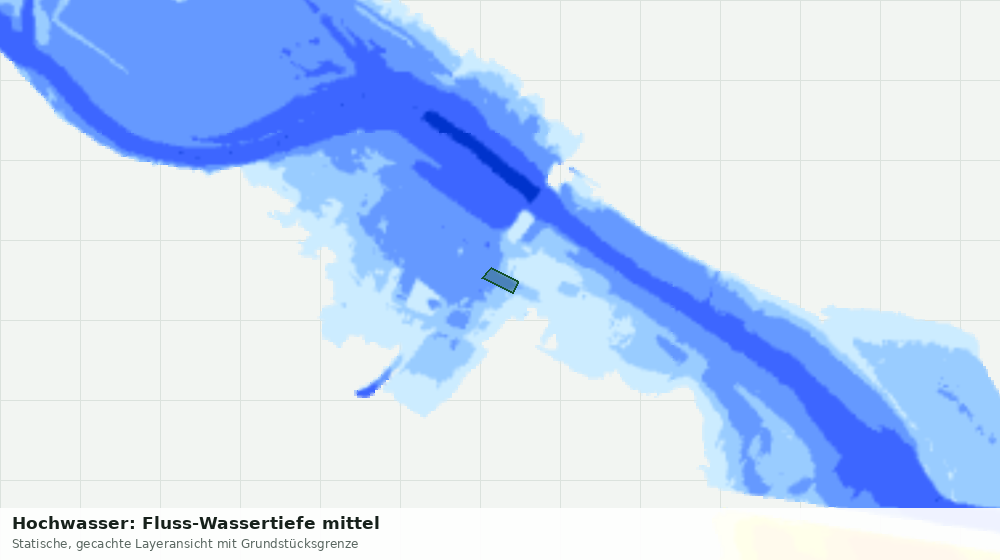Statische Kartenansicht: Hochwasser: Fluss-Wassertiefe mittel