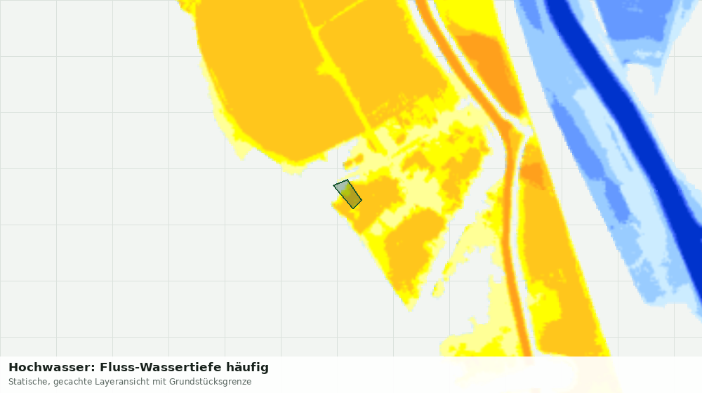 Statische Kartenansicht: Hochwasser: Fluss-Wassertiefe häufig
