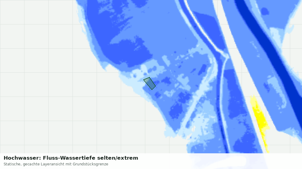 Statische Kartenansicht: Hochwasser: Fluss-Wassertiefe selten/extrem