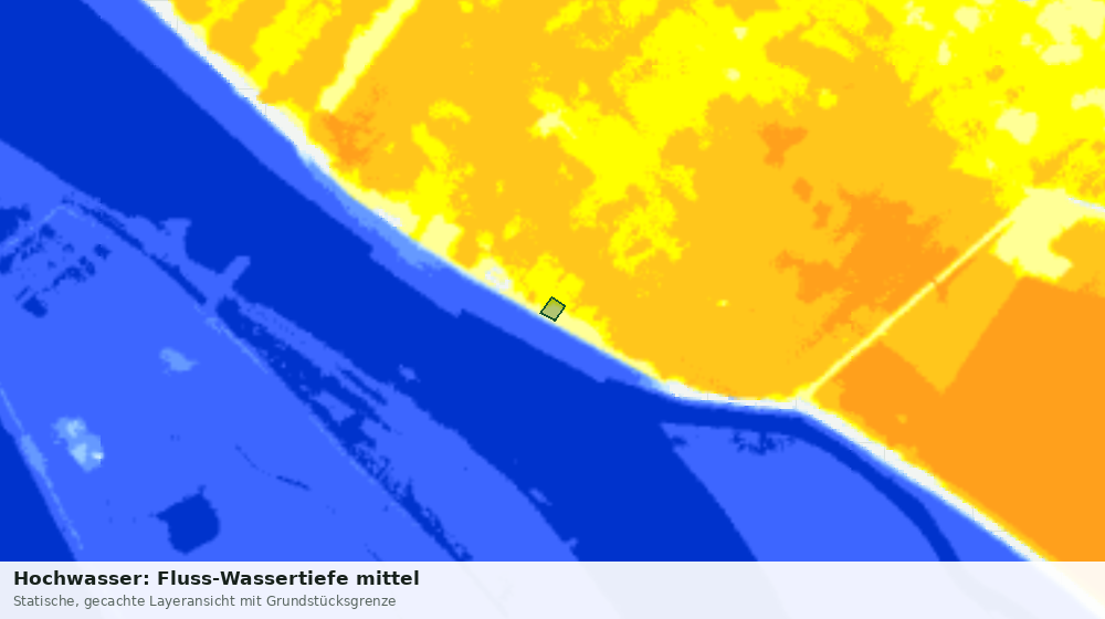 Statische Kartenansicht: Hochwasser: Fluss-Wassertiefe mittel