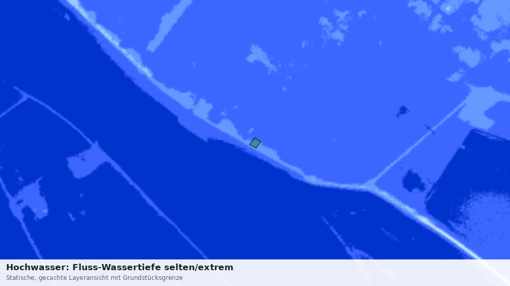 Statische Kartenansicht: Hochwasser: Fluss-Wassertiefe selten/extrem