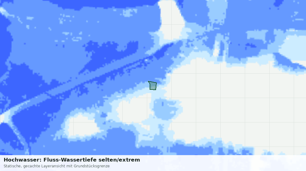 Statische Kartenansicht: Hochwasser: Fluss-Wassertiefe selten/extrem