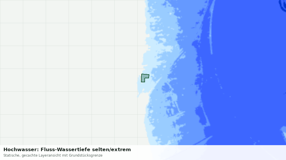 Statische Kartenansicht: Hochwasser: Fluss-Wassertiefe selten/extrem