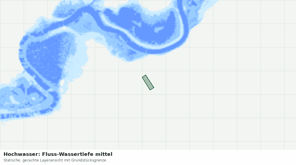 Statische Kartenansicht: Hochwasser: Fluss-Wassertiefe mittel