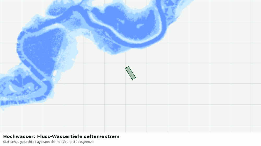 Statische Kartenansicht: Hochwasser: Fluss-Wassertiefe selten/extrem
