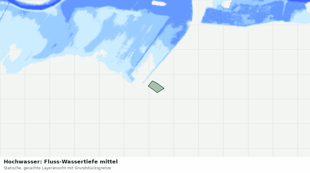 Statische Kartenansicht: Hochwasser: Fluss-Wassertiefe mittel