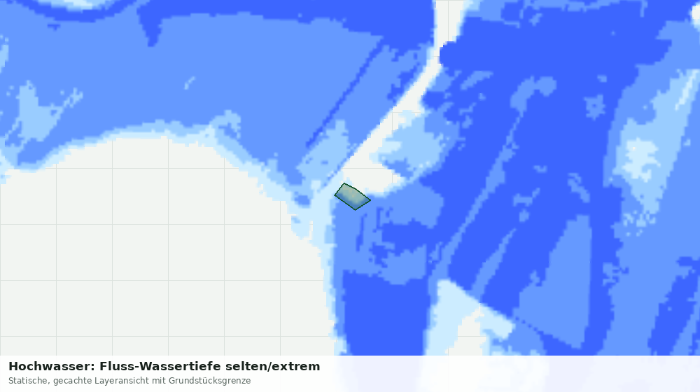 Statische Kartenansicht: Hochwasser: Fluss-Wassertiefe selten/extrem