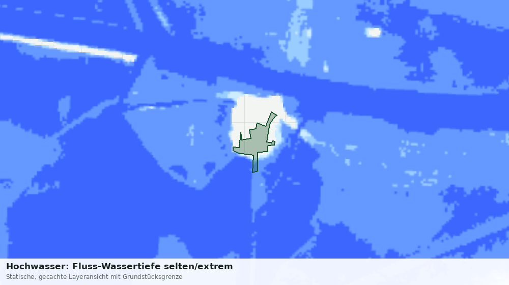 Statische Kartenansicht: Hochwasser: Fluss-Wassertiefe selten/extrem