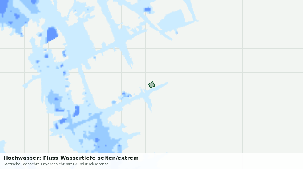 Statische Kartenansicht: Hochwasser: Fluss-Wassertiefe selten/extrem