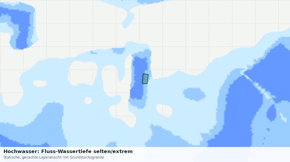 Statische Kartenansicht: Hochwasser: Fluss-Wassertiefe selten/extrem