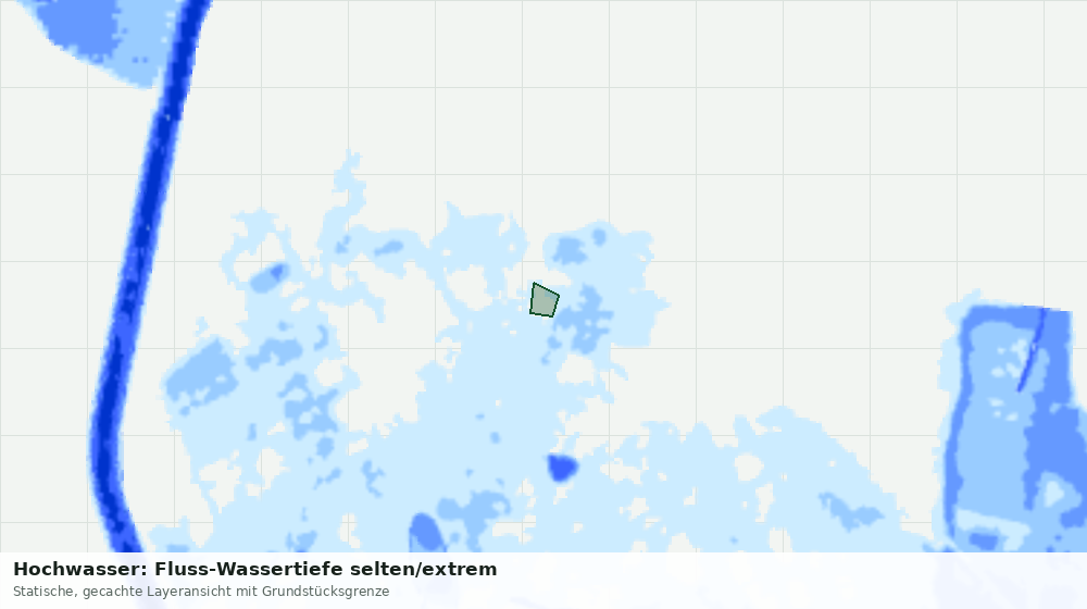 Statische Kartenansicht: Hochwasser: Fluss-Wassertiefe selten/extrem