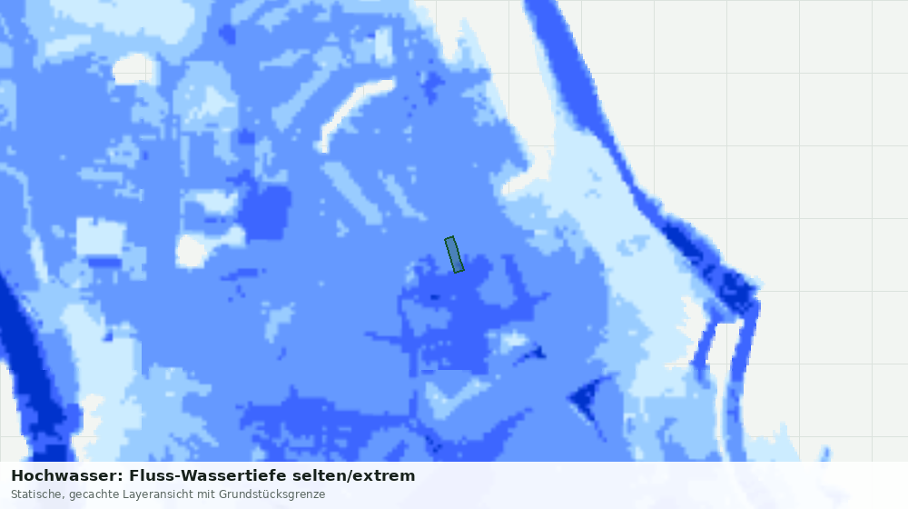 Statische Kartenansicht: Hochwasser: Fluss-Wassertiefe selten/extrem