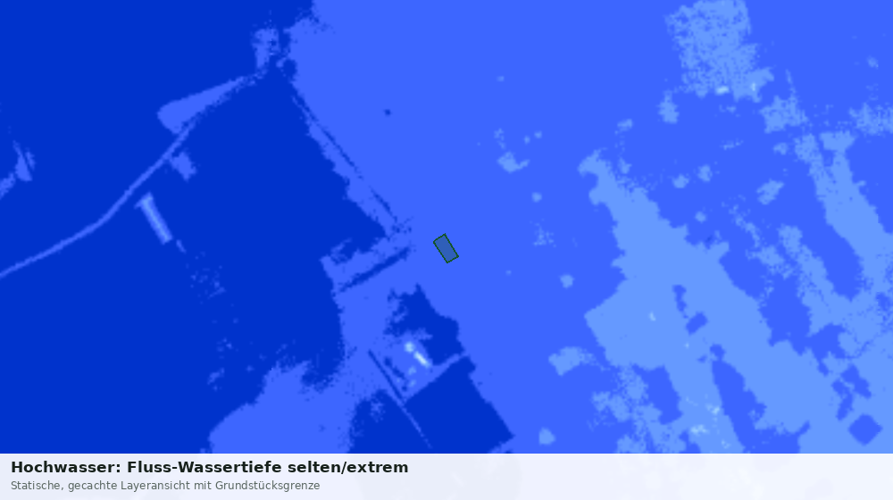 Statische Kartenansicht: Hochwasser: Fluss-Wassertiefe selten/extrem