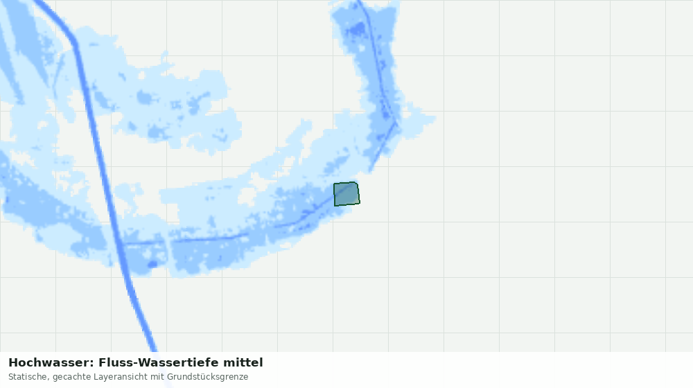 Statische Kartenansicht: Hochwasser: Fluss-Wassertiefe mittel