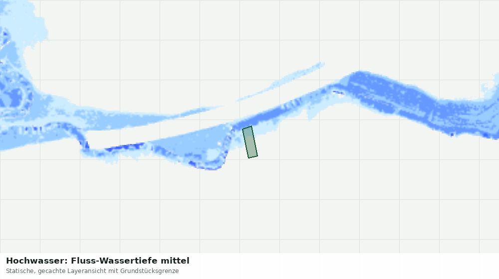 Statische Kartenansicht: Hochwasser: Fluss-Wassertiefe mittel