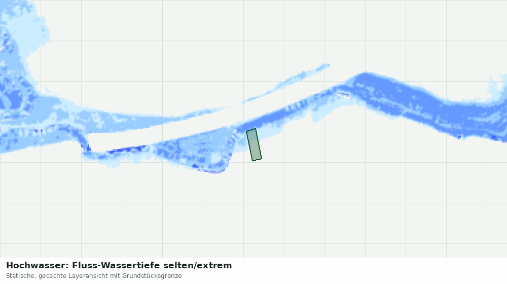 Statische Kartenansicht: Hochwasser: Fluss-Wassertiefe selten/extrem