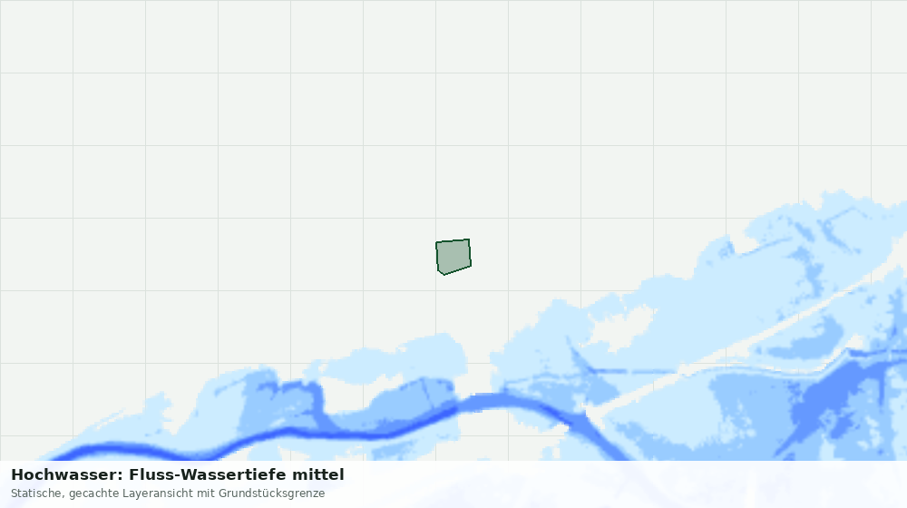 Statische Kartenansicht: Hochwasser: Fluss-Wassertiefe mittel