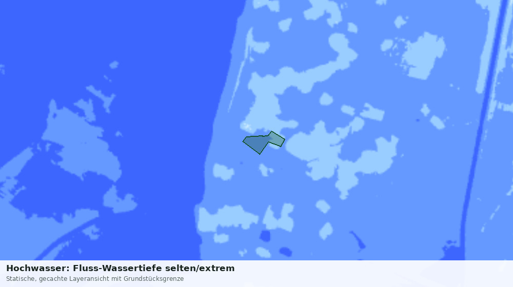 Statische Kartenansicht: Hochwasser: Fluss-Wassertiefe selten/extrem
