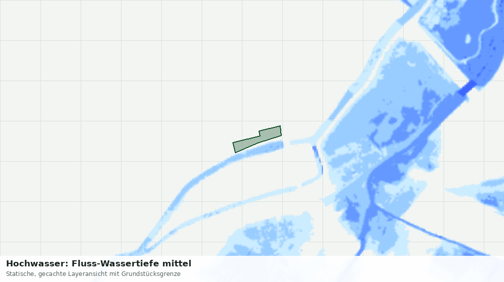 Statische Kartenansicht: Hochwasser: Fluss-Wassertiefe mittel