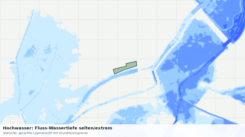 Statische Kartenansicht: Hochwasser: Fluss-Wassertiefe selten/extrem