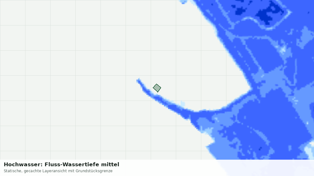 Statische Kartenansicht: Hochwasser: Fluss-Wassertiefe mittel