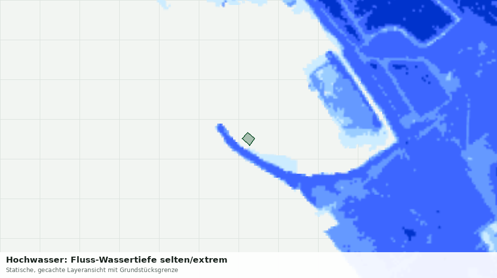 Statische Kartenansicht: Hochwasser: Fluss-Wassertiefe selten/extrem
