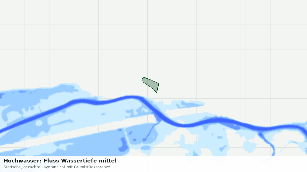 Statische Kartenansicht: Hochwasser: Fluss-Wassertiefe mittel