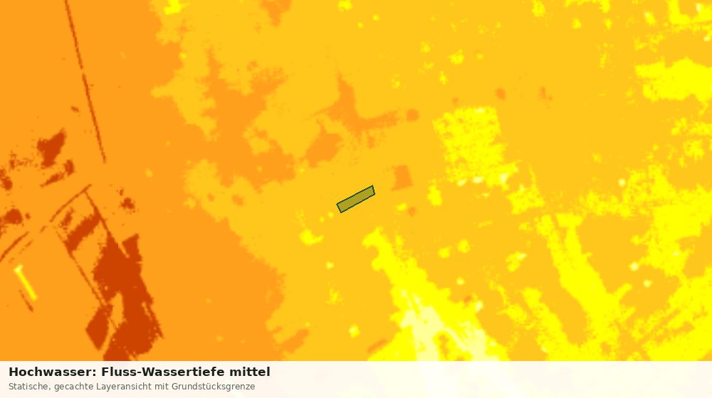 Statische Kartenansicht: Hochwasser: Fluss-Wassertiefe mittel