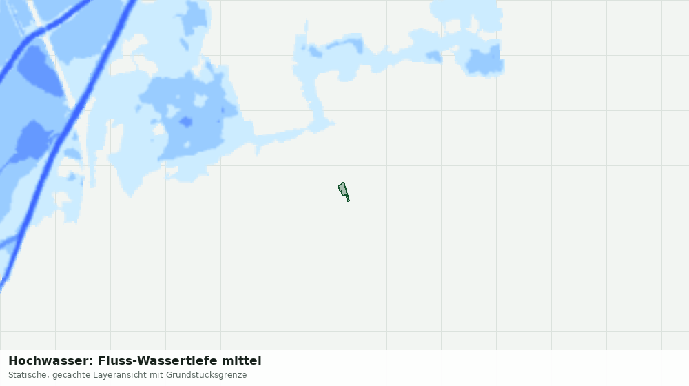 Statische Kartenansicht: Hochwasser: Fluss-Wassertiefe mittel