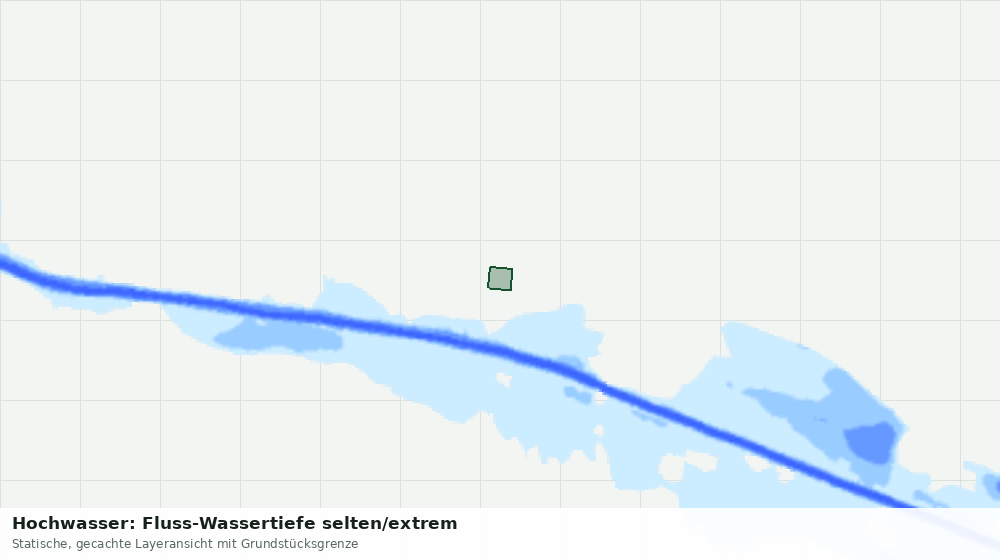 Statische Kartenansicht: Hochwasser: Fluss-Wassertiefe selten/extrem