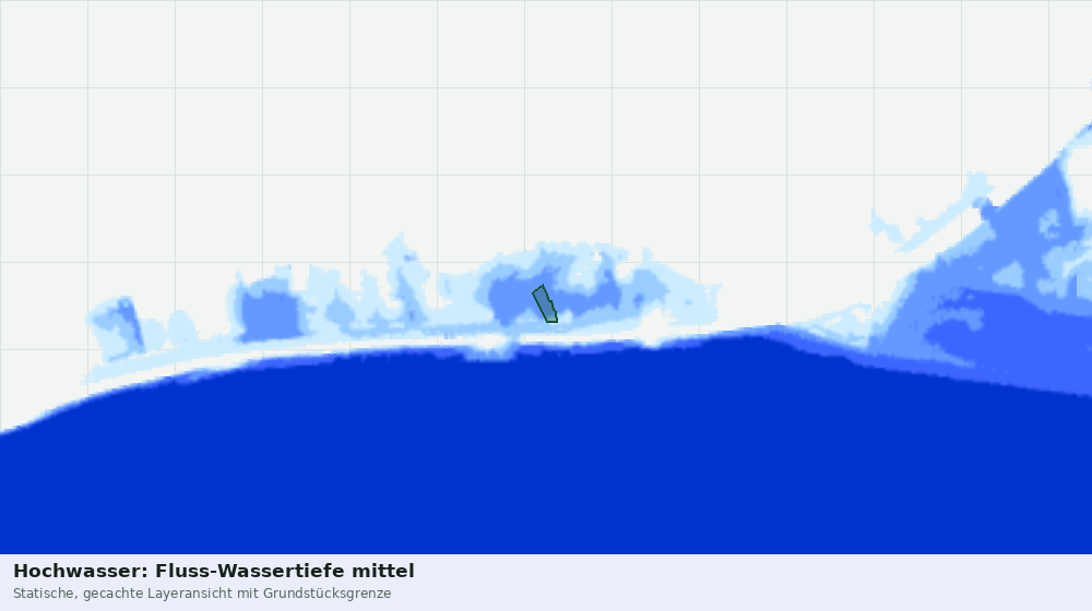 Statische Kartenansicht: Hochwasser: Fluss-Wassertiefe mittel