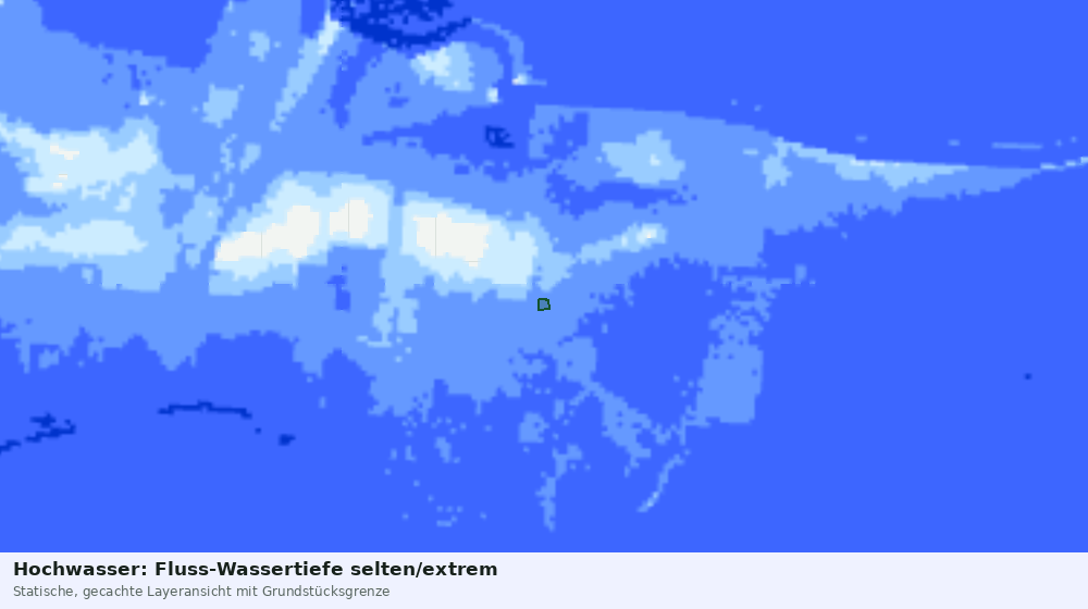 Statische Kartenansicht: Hochwasser: Fluss-Wassertiefe selten/extrem