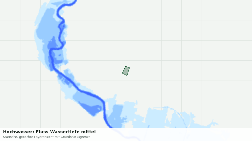 Statische Kartenansicht: Hochwasser: Fluss-Wassertiefe mittel