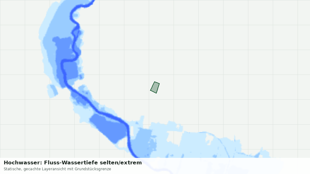 Statische Kartenansicht: Hochwasser: Fluss-Wassertiefe selten/extrem