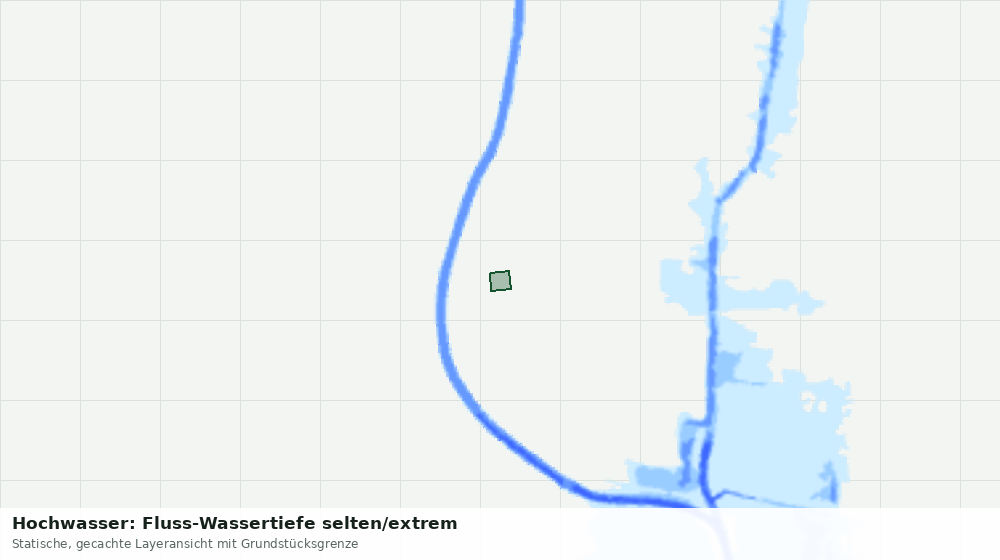 Statische Kartenansicht: Hochwasser: Fluss-Wassertiefe selten/extrem
