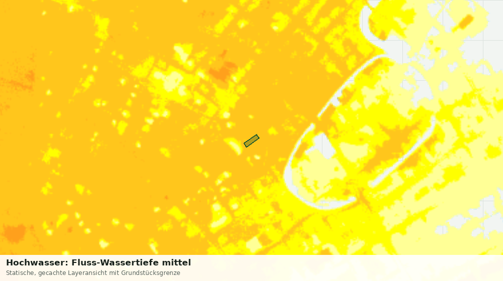 Statische Kartenansicht: Hochwasser: Fluss-Wassertiefe mittel