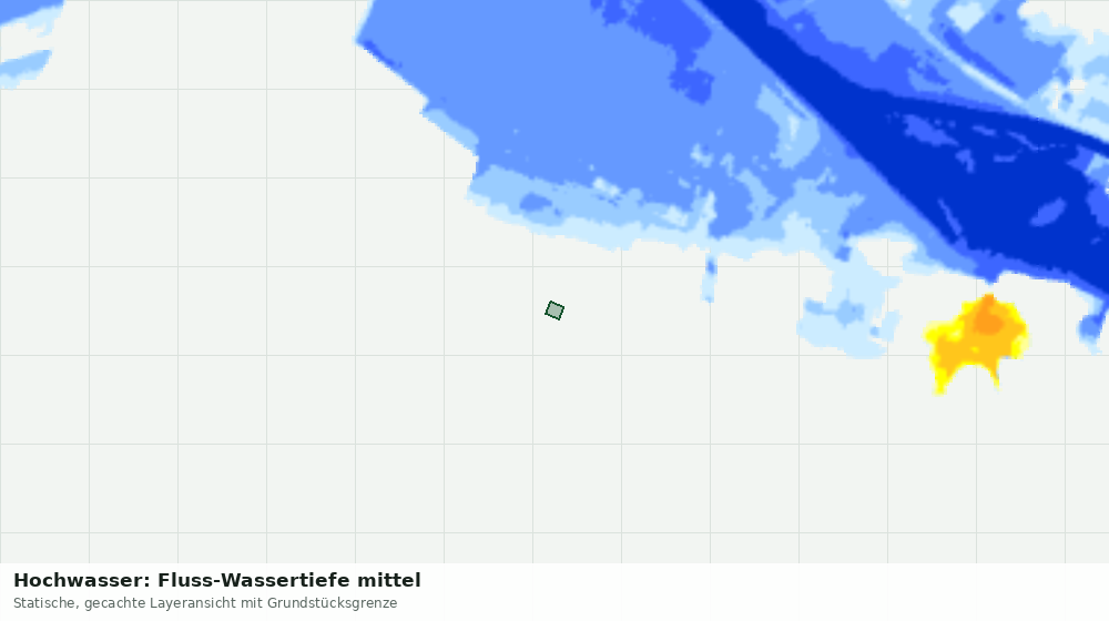 Statische Kartenansicht: Hochwasser: Fluss-Wassertiefe mittel